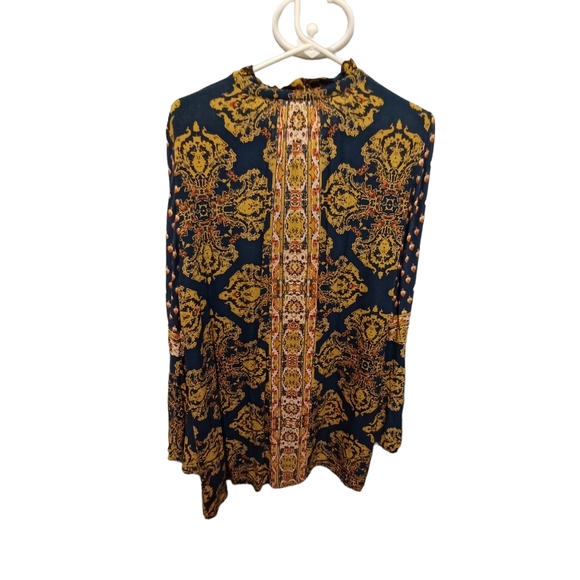 Free people mystery magic floral boho tunic blouse size small - Picture 2 of 12